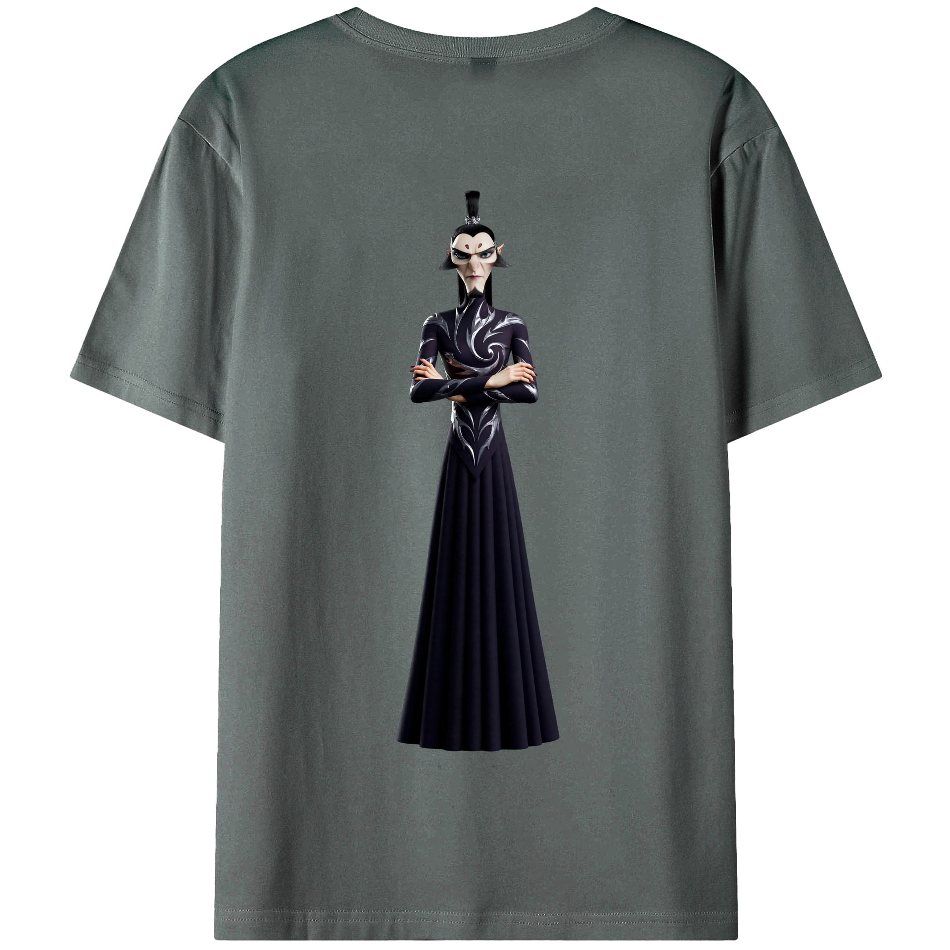 （画像用） Ne Zha 2 ナタ 魔童の大暴れ 綿100％半袖Tシャツ（背面プリント）